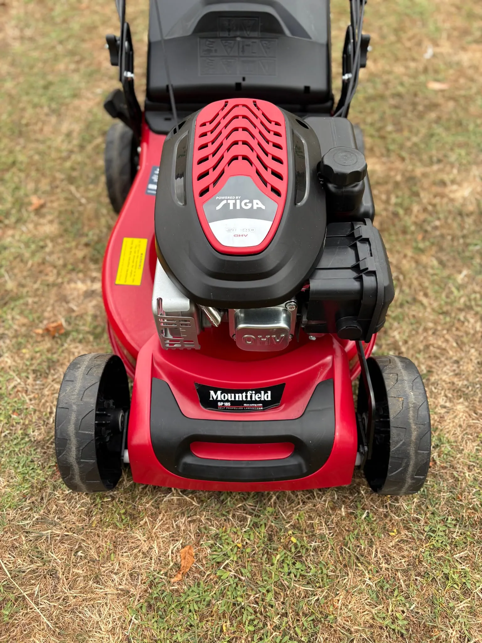 sp185 ex demo 46cm petrol self propelled lawnmower