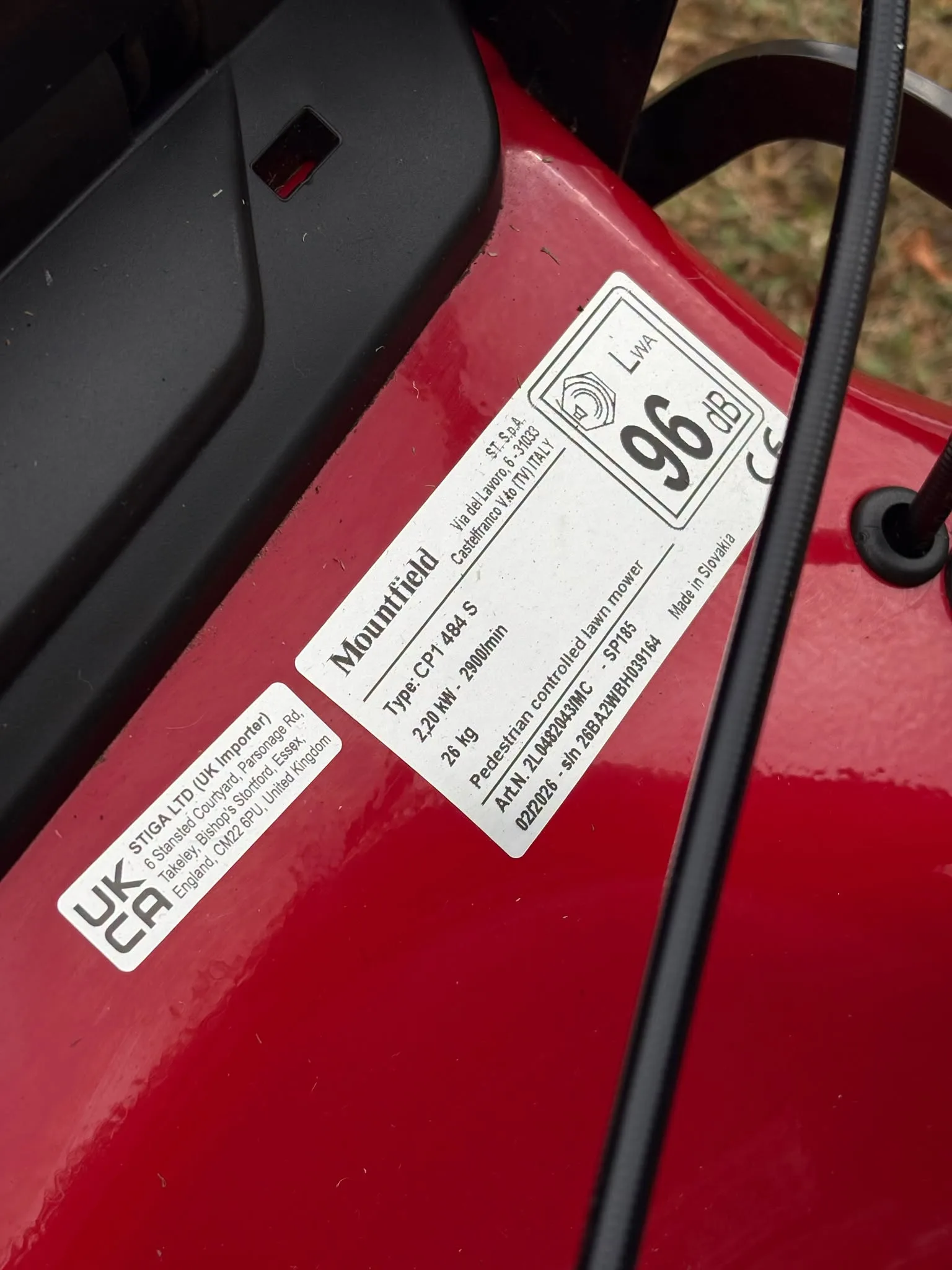 sp185 ex demo 46cm petrol self propelled lawnmower